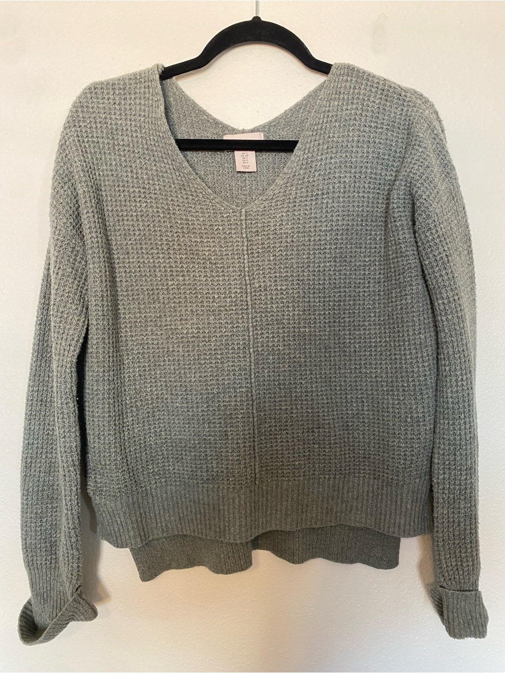 Women's Sage V-Neck Textured Knit Sweater